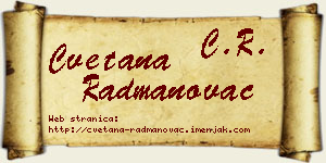 Cvetana Radmanovac vizit kartica